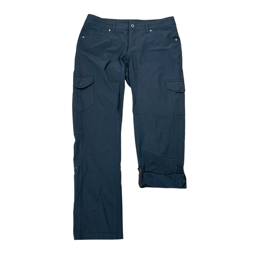 Kuhl FreeFlex Roll-up Pants Womens 10 Gray UPF Quick Dry Wicking Stretch Hiking